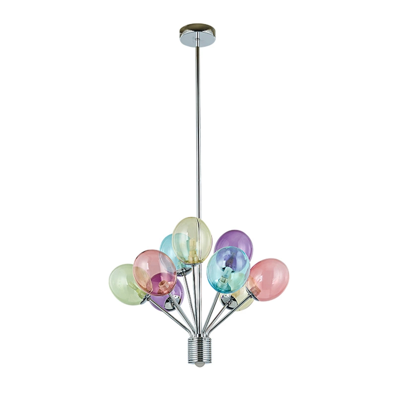 Creatieve G9 glazen hanglamp in Franse stijl