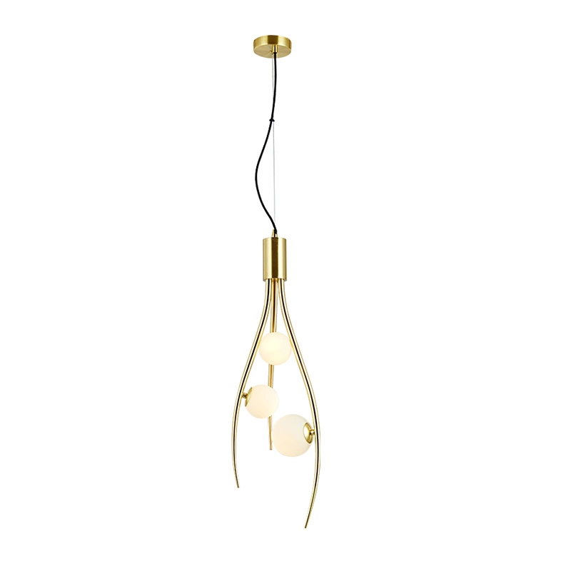 Moderne glazen hanglamp in Scandinavische stijl