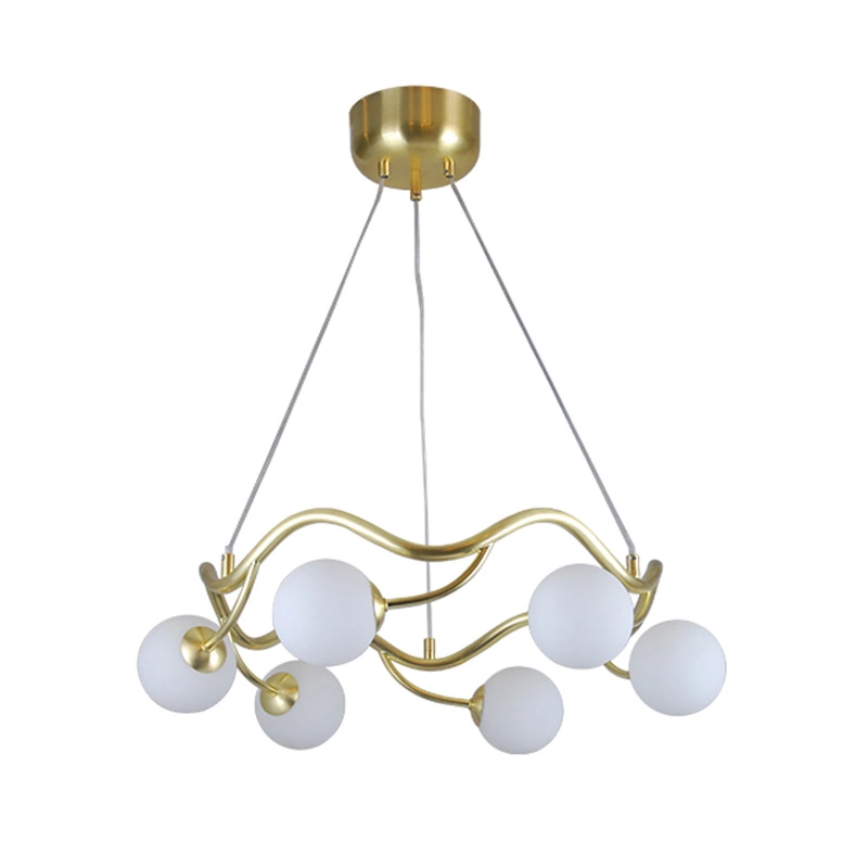 Elegante G9 glazen hanglamp in Scandinavische stijl